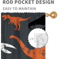thumbnail image 4 of Dino Blackout Curtains, Colorful Cartoon Dinosaur Safari Wild Animals Art Printed Gray Baby Kids Window Drapes Treatments for Boys Bedroom Living Room Nursery 2 Panels Set, 84"x63" Inch, 4 of 5
