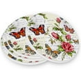 thumbnail image 3 of Coolnut Flowers and Butterflies Coasters for Drinks Set of 2, Absorbent Ceramic Drink Coaster with Cork Base for Wooden Coffee Table, Cool Housewarming Gift for Home Decor Gifts, 3 of 6