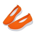 thumbnail image 2 of AUDeals Women's Orthopedic Sneakers, Woven Breathable Walking Shoes with Arch Support and Wide Fit Comfort (Orange, 7.5), 2 of 9