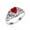 Red, variant on True Devotion Abalone Shell Heart Sterling Silver Ring-6