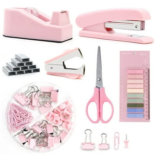 6 Piece Glitter Resin Office Supply Set Resin Scissors Resin Stapler Resin  Pen Glitter Stapler Set Personalized Desk Set 