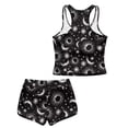 thumbnail image 5 of Xoenoiee Sun Moon Star Print Girls Tankini Swimsuit 2 Piece Bathing Suits for Girl Round Neck Swim Tank Top and Bottoms for Swimming Beach Travel, 6-7 Years, 5 of 7
