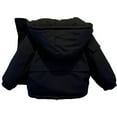 thumbnail image 6 of Ecqkame Girls Winter Down Coats Solid Color Hooded Zipper Heavyweight Jackets Mediun Length Casual Warm Outwear for 2-13 Years Black 2-3 Years, 6 of 6