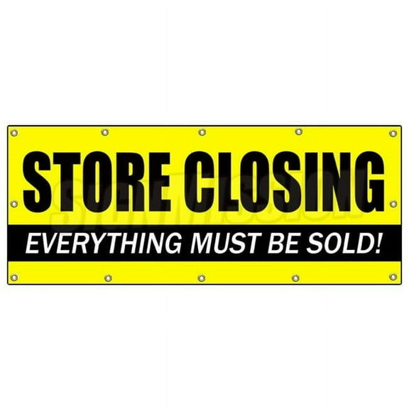 SignMission  48 x 120 in. Store Closing Banner Sign
