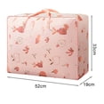 thumbnail image 5 of sunsanly Clothes Storage Bag Large Capacity Print Great Load Bearing Double Handles Dustproof Moisture-proof Blanket Quilt Pillow Storage Bag House-moving Package Bag, 5 of 8