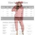 thumbnail image 3 of Women's Fuzzy Pajamas Sets Hooded Bear Ear Fluffy Fleece Loungewear Sleep Pullover Top Pants 2 Piece Outfits 2025 Pink S, 3 of 4