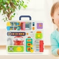 thumbnail image 3 of Tablero ocupado de madera Juego de cocina Desarrollar habilidades básicas Aprendizaje temprano Juguete educativo Juego de rol Juguete para niños peque, 3 of 8