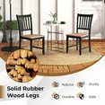 thumbnail image 6 of Costway Set of 4 Dining Chair Kitchen Black Spindle Back Side Chair with Solid Wooden Legs, 6 of 7