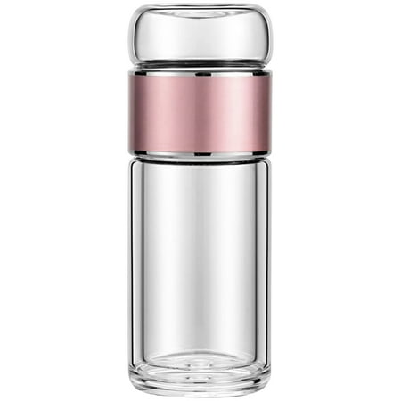 

Glass Tea Infuser Leak-proof Glass Tea Water Separation Bottle for Loose Leaf 280ML