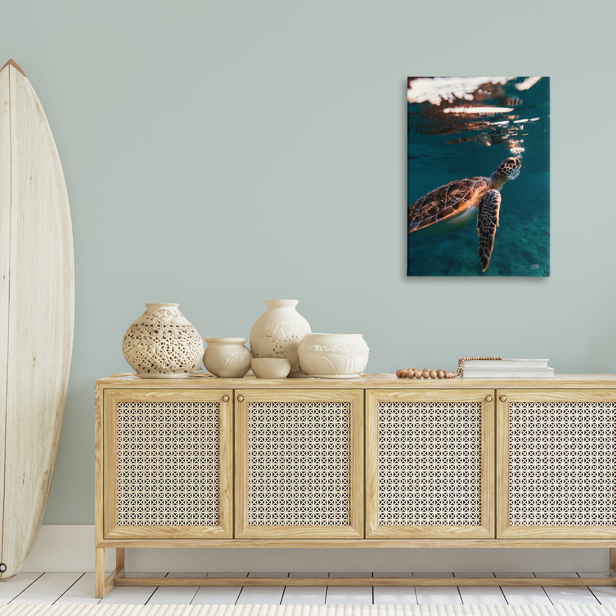Stupell Industries Blowing Bubbles Turtle Animals Photography Wrapped Canvas Art Print Wall Art, 24 x 36