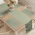 thumbnail image 2 of Ambesonne Geometric Table Runner & Placemats, Mountain Shape Art, Placemat 4 pcs + Runner 16"x72", Pale Green Red Ivory, 2 of 2