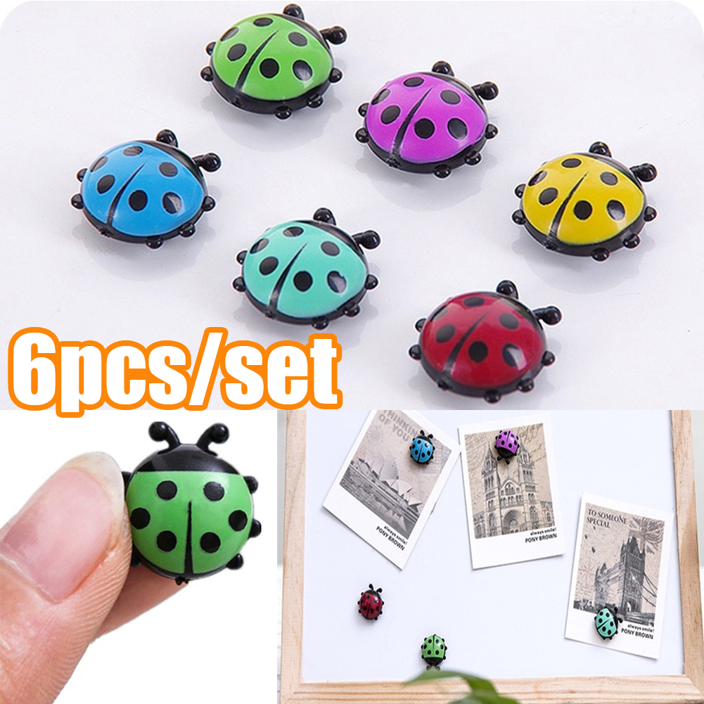 Travelwant 6 Pcs Ladybug Refrigerator Kitchen Office