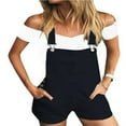 thumbnail image 1 of EASTIN Shorts en Jean à Bretelles Réglables pour Femmes avec Poche avant, Décontractés, Courts, 1 of 6
