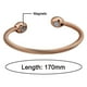 thumbnail image 5 of Brazalete de cobre magnético Terapia Artritis Alivio del dolor Brazalete / Oro rosa / kaili Sencillez, 5 of 5