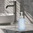 thumbnail image 6 of Unique Bargains 1 Pc Cylinder Argyle Soap Dispenser 13.53oz Blue Silver Tone, 6 of 6