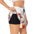 thumbnail image 3 of Lsque Summer Gnome Printed Women's Running Shorts with Liner Pockets,Elastic Quick Dry Workout Athletic Gym Yoga Shorts,Womens High Waist Shorts-, 3 of 9