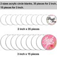 thumbnail image 2 of CPDD 50 Pieces Acrylic Circle Blanks Clear Acrylic Keychain Blanks Ornaments Blanks Acrylic Rounds for Keychain, Craft and DIY Project, 2 Inch and 3 Inch - -, 2 of 7