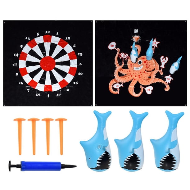 Juegos De Dardos De Césped Flarts Con 3 Dardos Inflables, Juegos Al Aire Libre Para Adultos Y Juegos De Patio Familiares, Regalo Para Niños Y Niñas Sweethay FN005894-00
