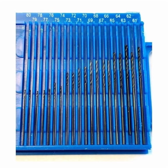 Hhip 20 Piece No 61-80 High Speed Steel Wire Gage Drill Set 5001-1020