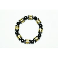 Mogul Tibetan Bracelet Mandala Buddha Mantra Black Gold Amulet Beads Bracelet Gift Idea