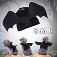thumbnail image 3 of Pet Halloween Bat Wings Dog Costume Party Dress Funny Cool Puppy Apparel Cosplay Hole Fixing Prop Traction Rope with, 3 of 8