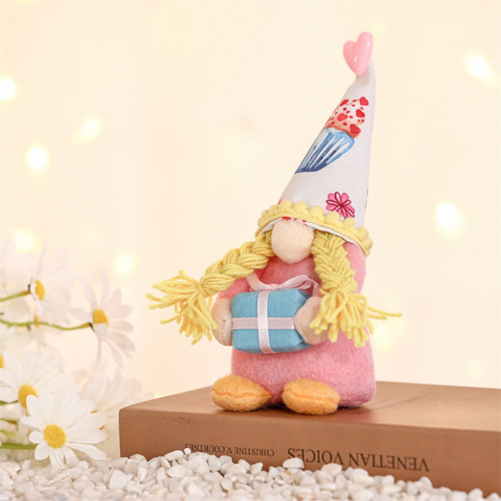 2PCS Birthday Gnomes Plush Farmhouse Happy Birthday Gnome Gifts