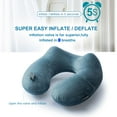 thumbnail image 2 of Inflatable Travel Neck Pillow for Airplane Sleeping Blow Up Neck Support Air Pillow Traveling on Plane Long Flights Washable, 2 of 7