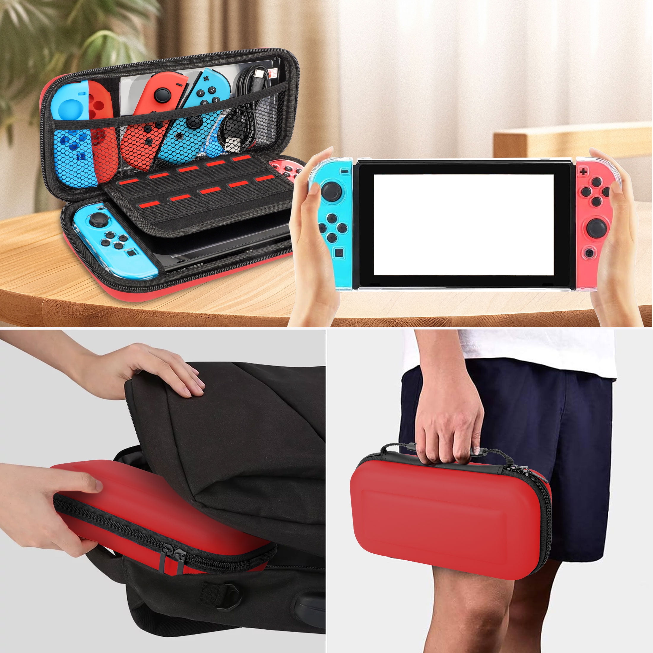 TSV 13-in-1 Nintendo Switch Kit: EVA Carrying Case, Screen