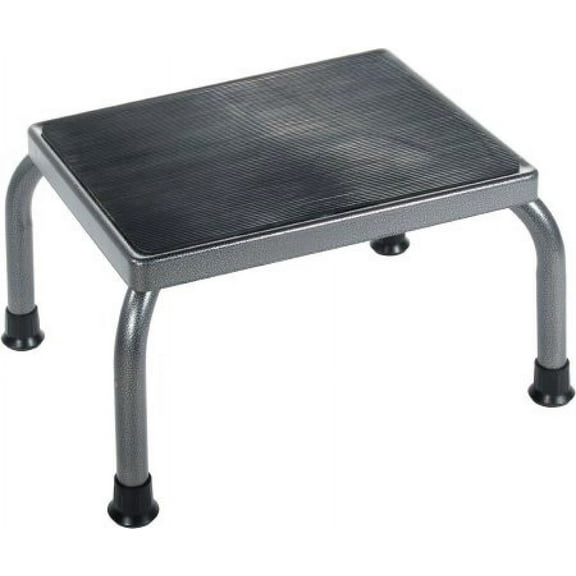 Drive Medical Step Stool, Steel Frame, Ribbed Rubber Platform, 9 Inches High, 11 x 14 Inch Platform, 300 lbs. Weight Capacity