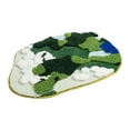thumbnail image 2 of Bathroom Rugs Moss Flocking Rug Bathroom Non-Slip Absorbent Floor Mat Soft Microfiber Rug Door Mat Area Rug Green 40x60cm, 2 of 6