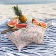 thumbnail image 5 of Spring Summer Flower Outdoor Pillow Covers Pack of 2 Eucalyptus Leaves Countryside Pink Waterproof Throw Pillow Covers Decorative Cushion Cases for Patio Garden Tent Balcony Couch 16x16 inch, 5 of 9
