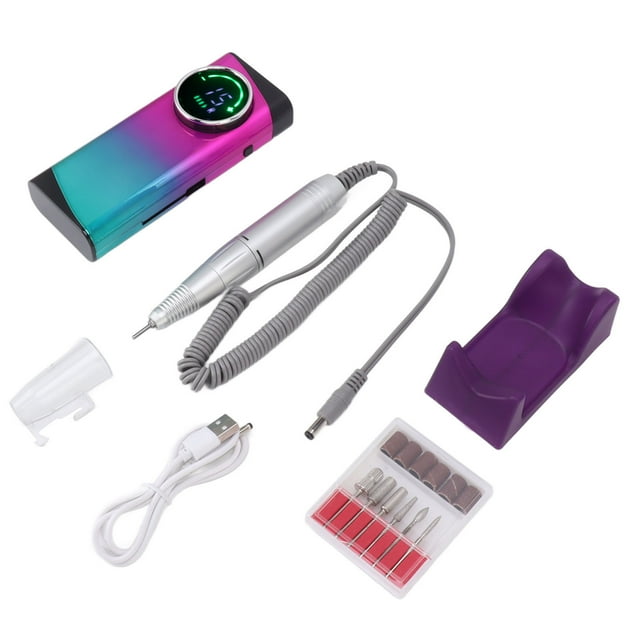Máquina perforadora de uñas recargable, máquina perforadora de uñas eléctrica RPM Máquina perforadora de uñas Máquina pulidora de uñas eléctrica Diseño aerodinámico