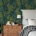 thumbnail image 4 of VEELIKE Green Fern Forest Wallpaper Peel and Stick Botanical Wallpaper 17.7"x118" Tropical Wallpaper for Bedroom Bathroom Self Adhesive Green Contact Paper Removable Vinyl Roll for Cabinets Liners, 4 of 8
