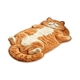thumbnail image 2 of Orange Tabby Cat Shaped Area Rug Soft Plush Velvet Sleeping Kitty Mat For Bedroom Bedside Entryway Cozy Decor Funny Gift For Cat Lovers (40x60cm), 2 of 5
