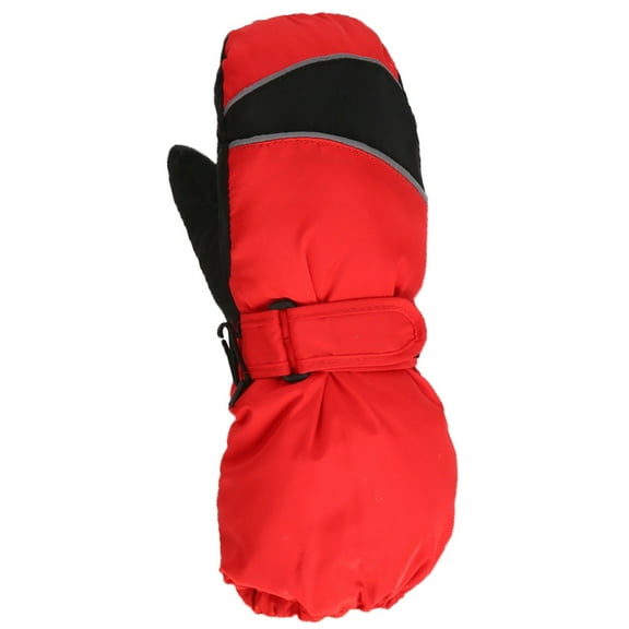 Fgnfyis Kids Ski Gloves Outdoor Windproof Boys Skating Ski Girls Snowboarding Boys Girls Winter Gloves Mittens Red