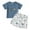 Blue, variant on Toddler Clothes for Boys Baby Summer Set Kids Spring Cotton Round Neck Prints Short Sleeved Casual 0 3 6 12 18 24 Months Tops Shorts Outfits Suits 2PCS