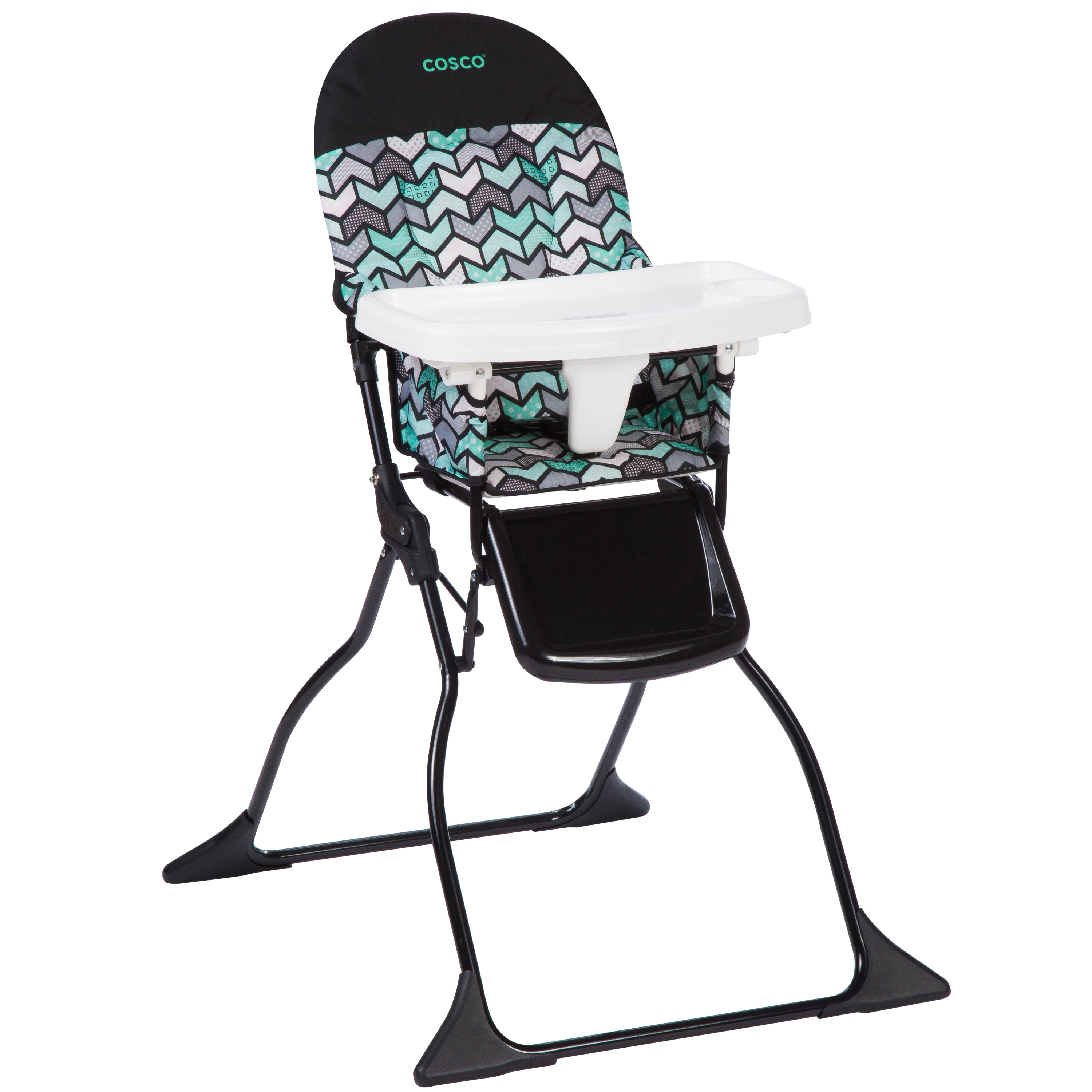 Cosco Kids Simple Fold Full Size High Chair with Adjustable Tray, Spritz - image 5 of 13