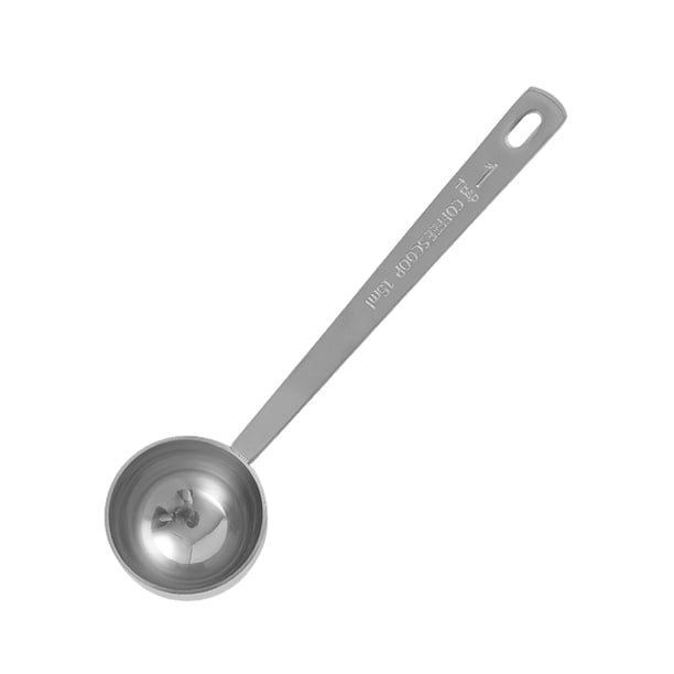 Cuchara medidora de acero inoxidable con mango largo, cuchara para café, cucharada de 5 ml, 10 ml, 15 ml, 20 ml y 30 ml, herramienta de medición para café molido, té suelto y polvo.