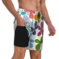 thumbnail image 3 of Goofa Colorful Butterflies Printed Men's Swim Trunks Board Shorts Quick Dry Mens Swimming Trunks with Compression Liner,Breathable Fit Hawaii Beach Shorts-, 3 of 9