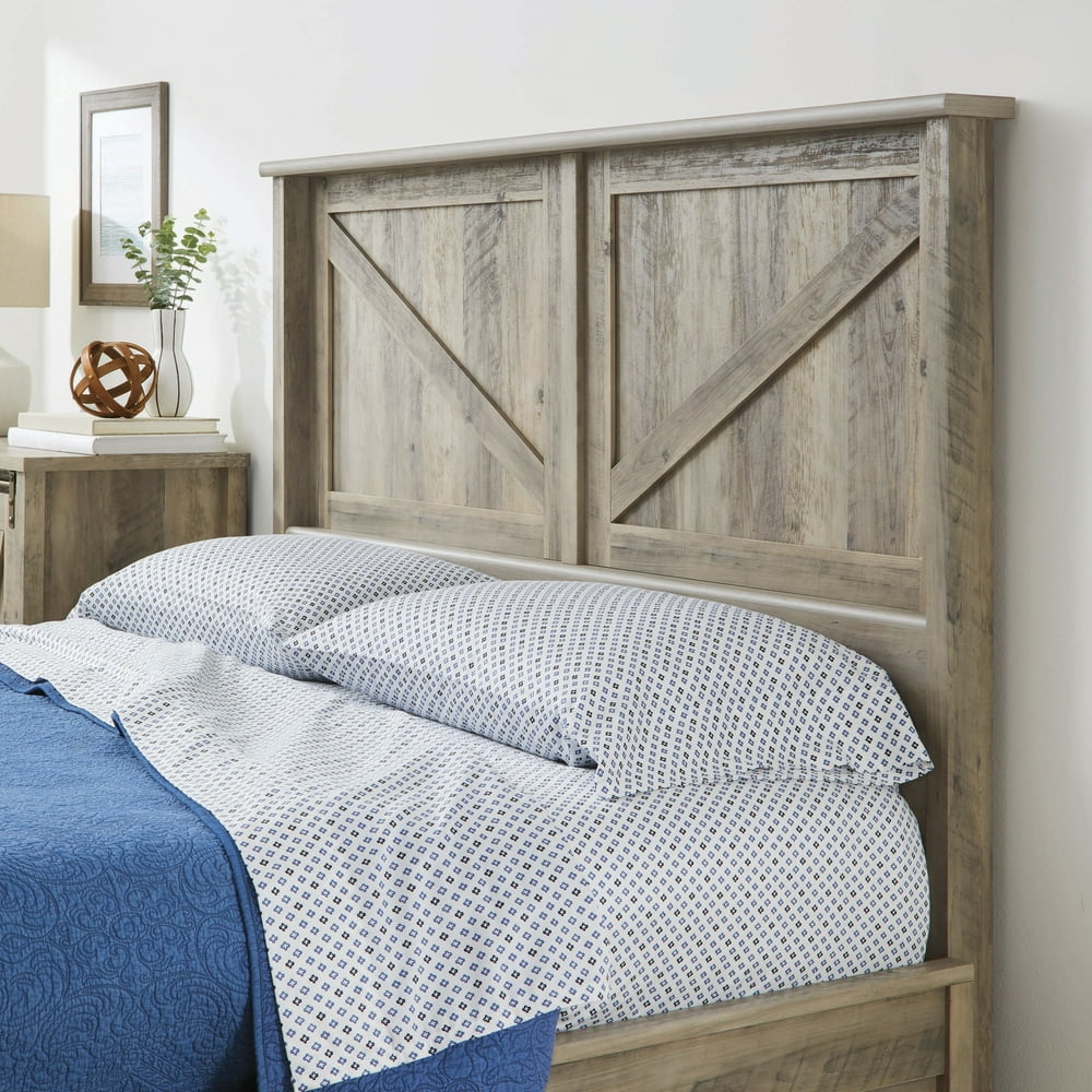 Better Homes & Gardens Modern Farmhouse Queen Headboard, Rustic Gray