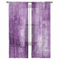 thumbnail image 2 of Purple Semi Sheer Curtains 96 Inch Length 2 Panels Set, Retro Oil Painting Modern Abstract Art Aesthetics Sheer Kitchen Curtain Privacy Voile Window Curtain for Living Room Bedroom Rod Pocket Drapes, 2 of 7