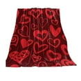 thumbnail image 2 of 29.53" x 39.37" Valentine's Day Gift Red Heart Throw Blanket - Super Soft Fluffy Fleece Blanket, Cute Valentines Decor for Bedroom, Living Room Sofa Blanket, 2 of 6