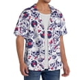 thumbnail image 2 of Kdxio Men's Hawaiian Shirt for Men Short Sleeve Shirt music Skull record mike Summer Casual Holiday Beach Button Down T-Shirts, 2 of 5