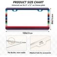 thumbnail image 3 of GZHJMY Color Stripe Car License Plate Frame, 2 Pack Aluminum License Plate Holder with Screws for Men Women License Plate Cover-Round Hole Decorative, 3 of 7