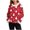 Red B, variant on Womens Long Sleeve T Shirts, Women's Christmas Print Sweater with Faux Fur Collar and Textured Ribbed Knit Crew Neck Pullover Provides Festive Warmth for Holiday Gatherings M