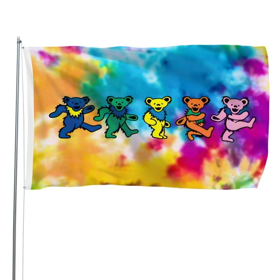 Dancing Bears-themed Printed Flag Perfect gift for fans, friends, and family members, and suitable for indoor and outdoor activities, party decorations.48"x71" (120cm×180cm)