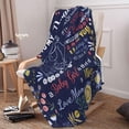 thumbnail image 4 of 50th Birthday Gifts for Women Men Blanket Decorations Happy 1972 50 Year Old Gift Wife Mom Husband Dad Cheers to Years Back in Flannel Throw Black 60''x50'', 4 of 5
