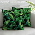 thumbnail image 3 of Nawypu  Tropical Green Leaves Pillow Covers 18x18 Palm Leaf Decorative Pillow Cases for Sofa Couch Home Decor, 3 of 5