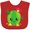 Red, variant on Inktastic Little Cactus, Cactus With Flowers, Smiling Cactus Girls Baby Bib