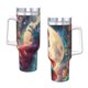 thumbnail image 3 of Taza de hielo Ariel de 40 oz con asa, taza aislada duradera que mantiene las bebidas calientes o frías, para deportes al aire libre, fitness, gran capacidad, talla única., 3 of 8